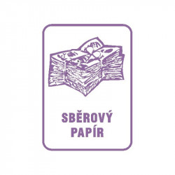 Samolepka sběrový papír