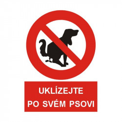 Tabulka Uklízejte po svém psovi