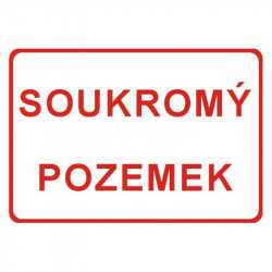 Soukromý pozemek samolepka