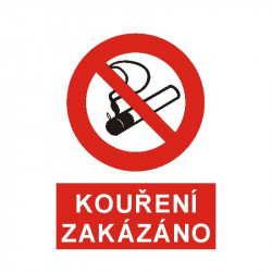 Kouření zakázáno samolepka