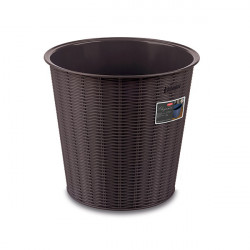 Odpadkový koš plast, 10 l, ratan - mix barev