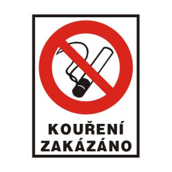 Samolepka KOUŘENÍ ZAKÁZÁNO (4202TG-07-01)