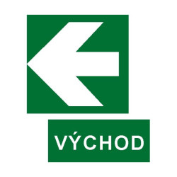 VÝCHOD (text + šipka) 7808-09-01 samolepka