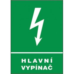 Samolepka HLAVNÍ VYPÍNAČ (6131A-09-03)