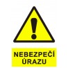 Samolepka NEBEZPEČÍ ÚRAZU (1950-03-03)