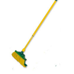 BM Smeták užší dřev. 35cm, zahn. žl/zel. štětiny, teleskop. násada