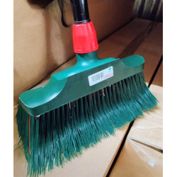 BM Smeták dřev. 30cm, s černou teleskop. násadou, zel/červ. štětiny
