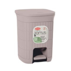 Odpad. koš s pedálem Domus 6 lt šedý 90401